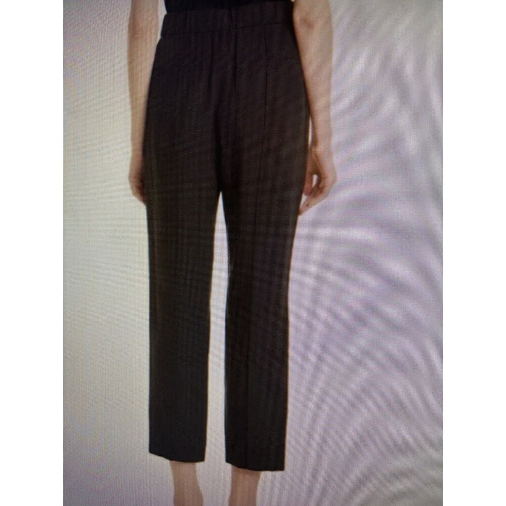 NWOT Kobi Halperin Black Tencel Linen Blend Addie Minimalist Pants Size Medium